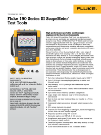 Thumbnail of document Data Sheet - 190 Series III ScopeMeter Test Tool